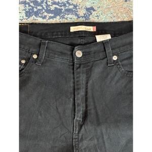 Levi's 550 Black Denim Jeans 18M Relaxed Fit Boot Cut Stretch Red Tab